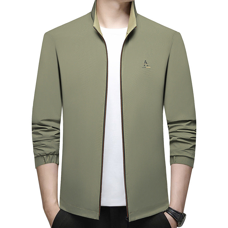 Herren Feldjacke mit Kontrast-Einsätzen und Brust-Reißverschlusstasche – Taviero