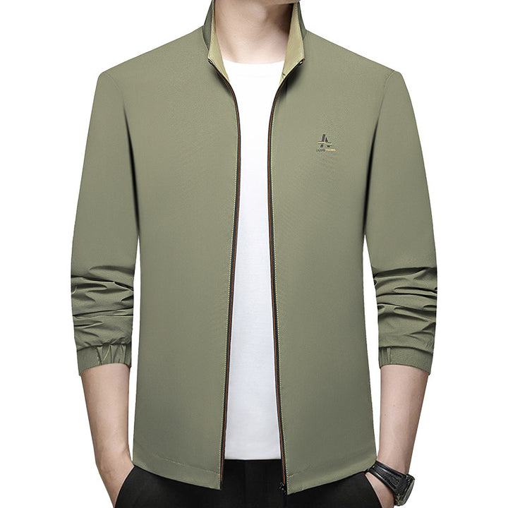 Herren Feldjacke mit Kontrast-Einsätzen und Brust-Reißverschlusstasche – Taviero