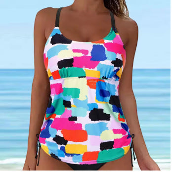 Damen lässiges Tankini-Oberteil mit Schnürung Echo Archiv