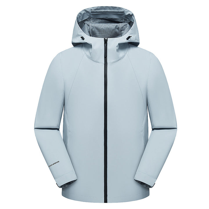 Herren dreilagige Softshell-Kapuzenjacke mit nahtversiegelter Wetterschutzmembran und ergonomischem Schnitt Echoarchiv