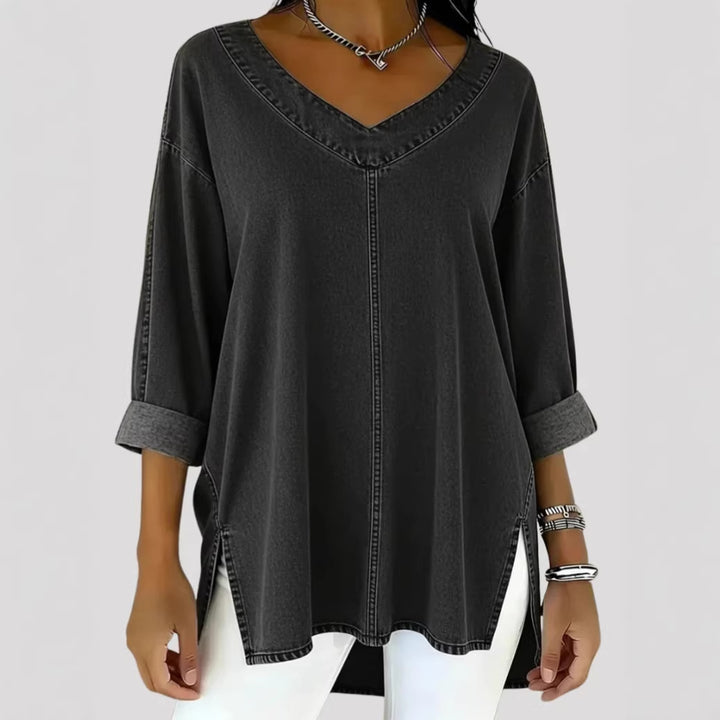 Damen Lässige Denim Tunika