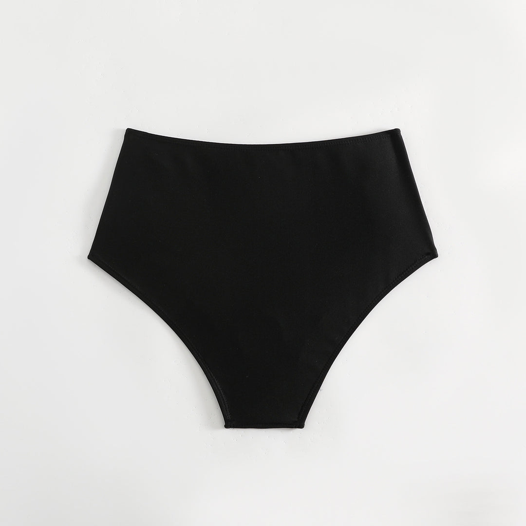 Damen Hoch geschnittener Bikini-Hosen mit Rüschendetails Echo Archiv