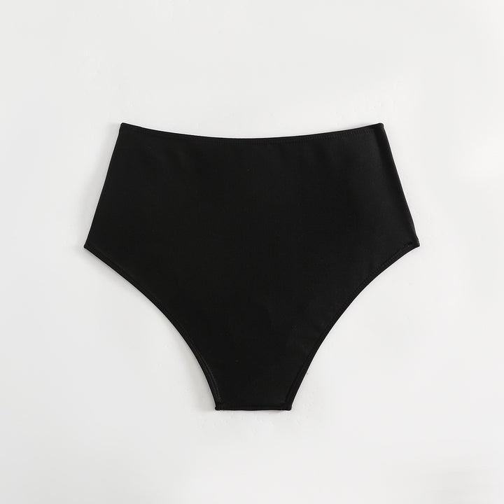Damen Hoch geschnittener Bikini-Hosen mit Rüschendetails Echo Archiv