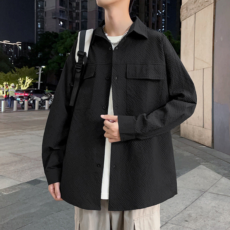 Herren Lässige Utility-Hemdjacke mit praktischen Taschen Echoarchiv