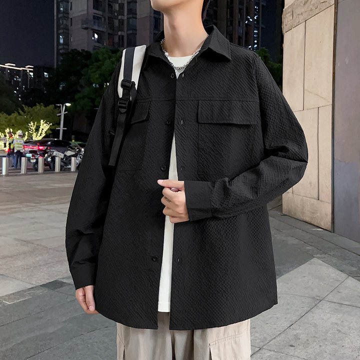 Herren Lässige Utility-Hemdjacke mit praktischen Taschen Echoarchiv