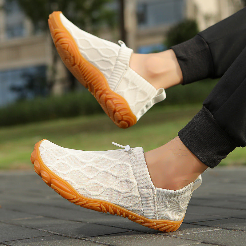Herren gestrickte Slip-On Freizeitsneaker mit elastischem Schaft, Zuglasche und griffiger Gummisohle Echo Archiv