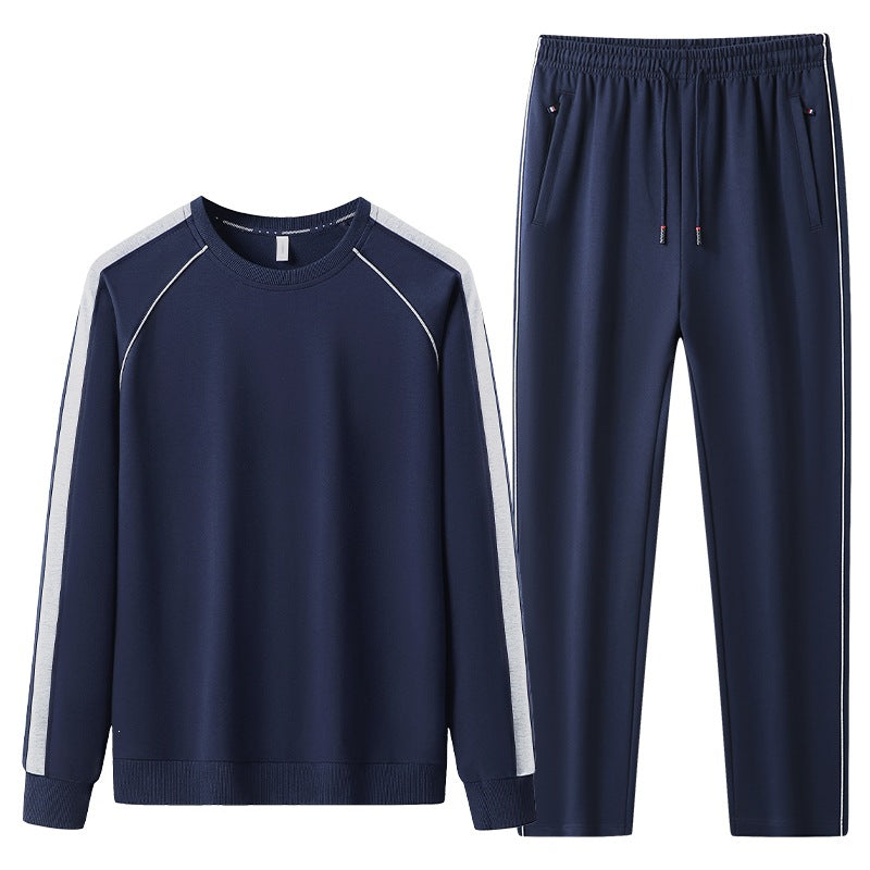 Herren Freizeit-Trainingsanzug-Set aus weichem Jersey mit Raglanärmeln & elastischem Kordelbund Echoarchiv