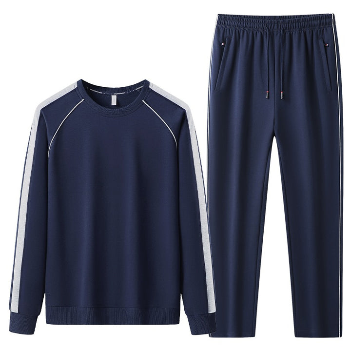 Herren Freizeit-Trainingsanzug-Set aus weichem Jersey mit Raglanärmeln & elastischem Kordelbund Echoarchiv