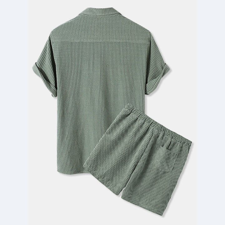 Damen Sonnen-Pyjama Set mit kurzem Shirt und Hose Echoarchiv