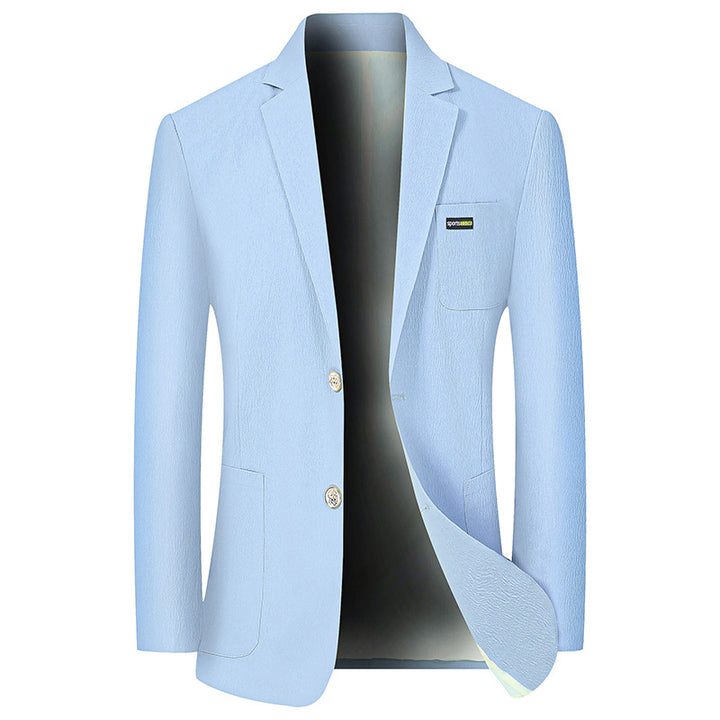 Herren Modernes Stretch Business-Sakko mit schmalem Schnitt und aufgesetzten Taschen – Tianoro