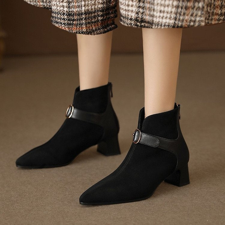 Damen Elegante und schicke Stiefeletten mit Riemen Echo Archiv