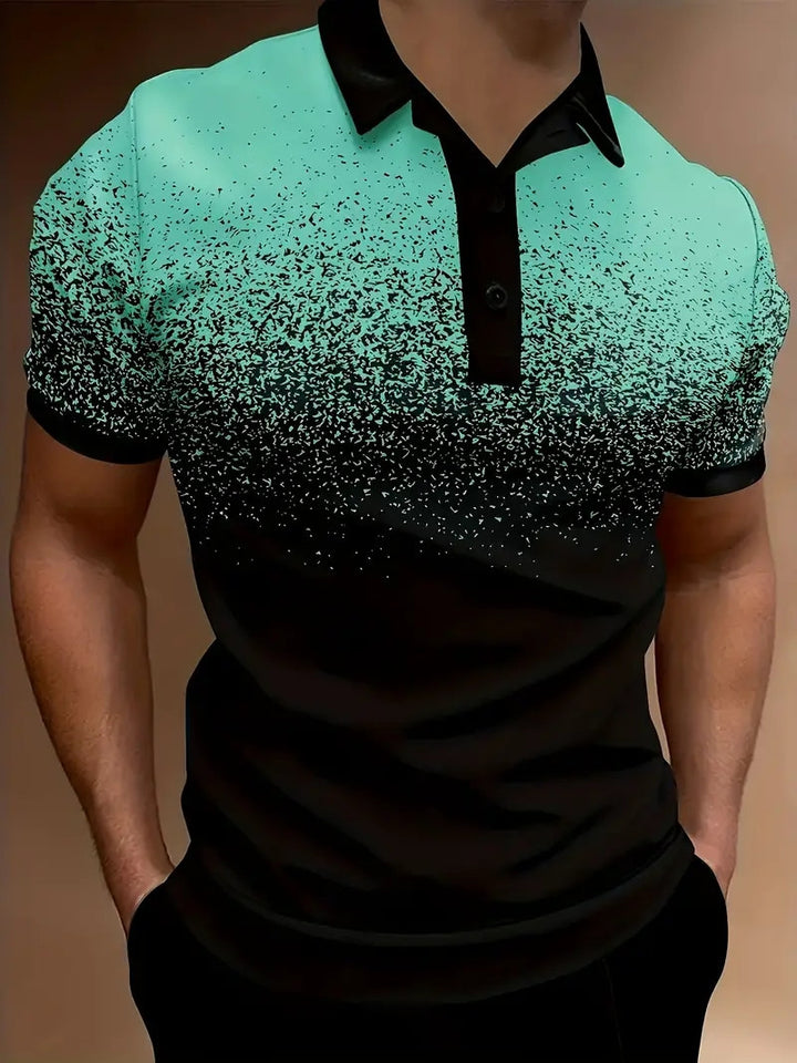 Herren Poloshirt mit Farbverlauf und modernem Design Echoarchiv