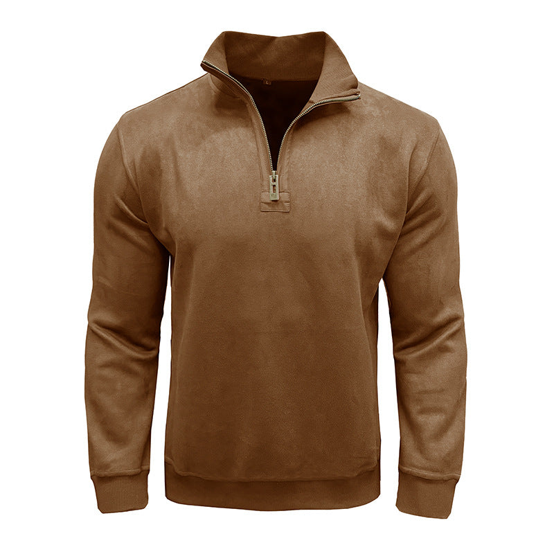 Herren Fleece Pullover mit Stehkragen Echoarchiv