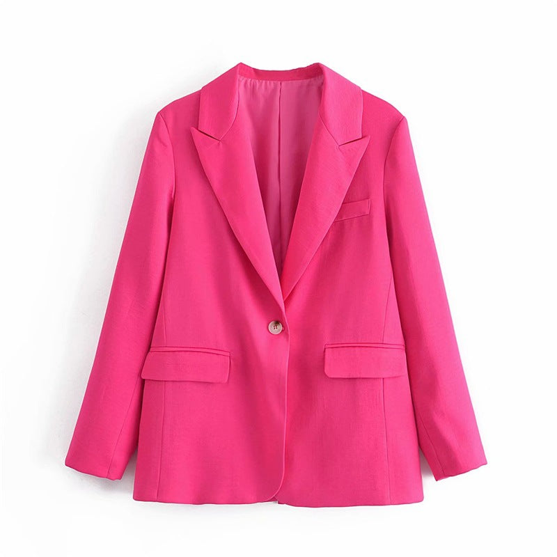 Damen Zweiteiliges Anzug-Set mit Oversized-Blazer und hochtaillierter Weitbein-Hose Echoarchiv
