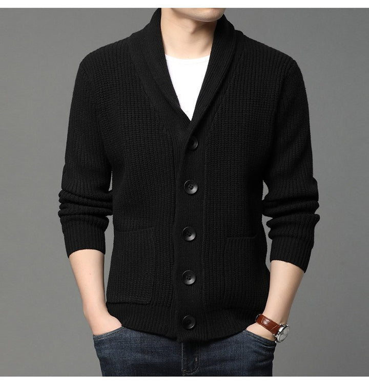 Herren Klassische Strickjacke mit eleganten Knopfdetails und praktischen Taschen Echoarchiv