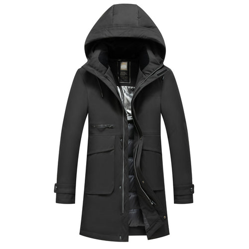 Herren Wasserabweisender Thermoparka mit Kapuze und Mehrfachtaschen Echo Archiv