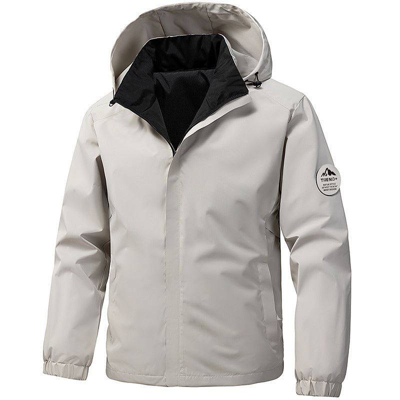 Herren technische Kapuzen-Softshelljacke mit verstellbarer Kapuze und Utility-Taschen Echo Archiv