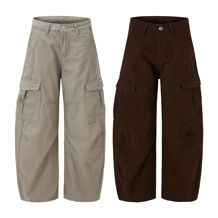Unisex Ultraweite Cargohose mit tiefem Schritt und großen Klappentaschen Echo Archiv