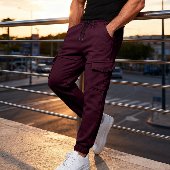 Herren Cargo-Jogginghose mit verstellbarem Bund und seitlichen Taschen Echoarchiv