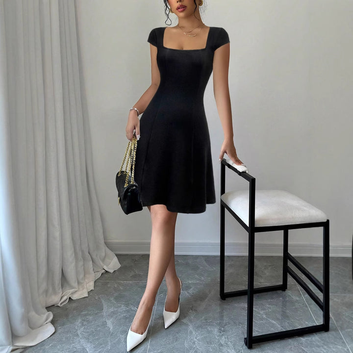 Damen Ärmelloses A-Linien Kleid mit quadratischem Ausschnitt Echo Archiv