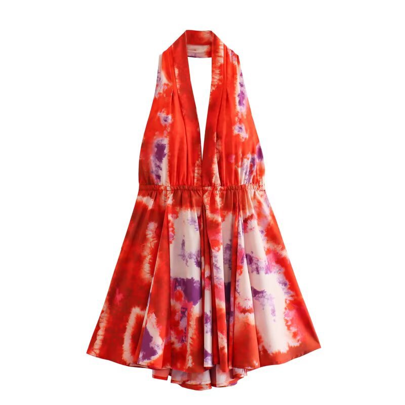 Damen Halterneck Kleid mit fließendem Rock Echo Archiv