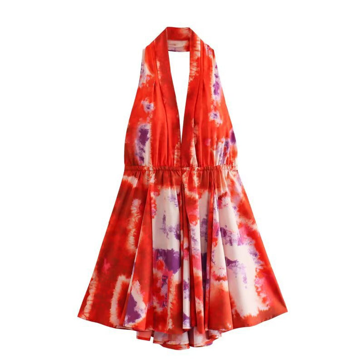 Damen Halterneck Kleid mit fließendem Rock Echo Archiv