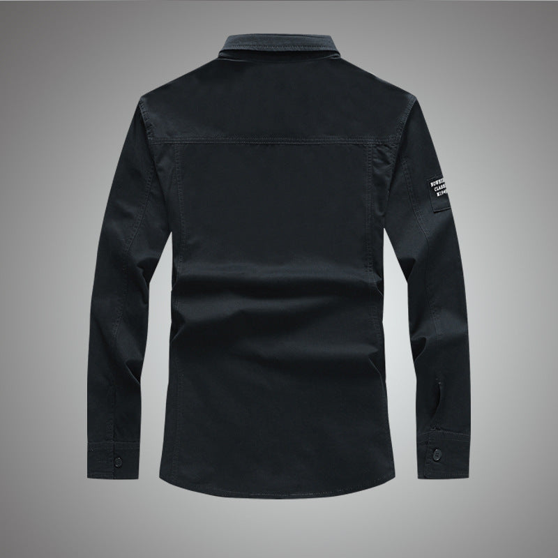 Herren Modische Baumwollhemdjacke mit praktischen Taschen Echo Archiv