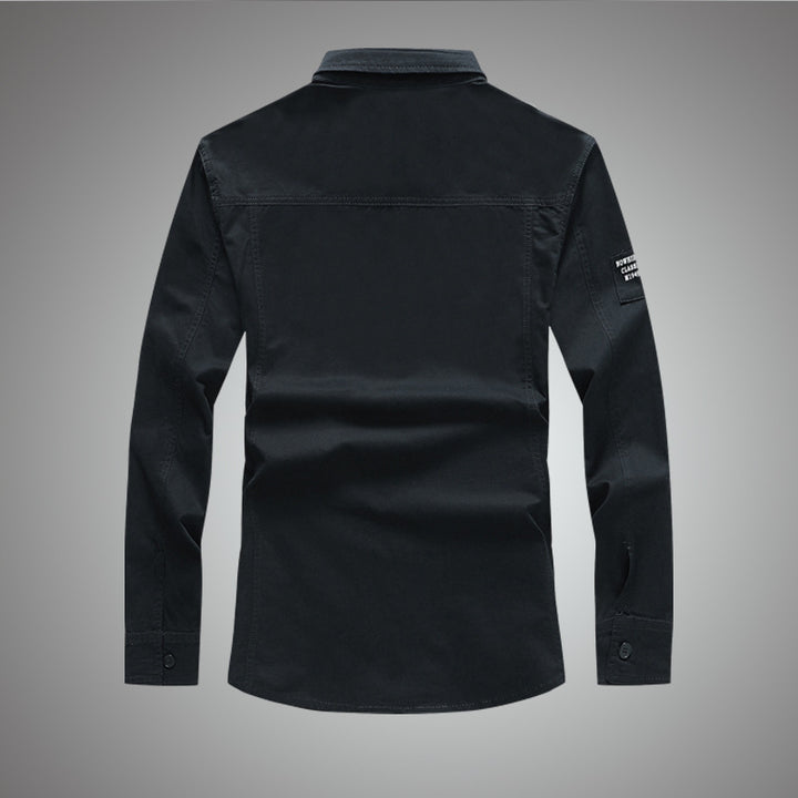 Herren Modische Baumwollhemdjacke mit praktischen Taschen Echo Archiv