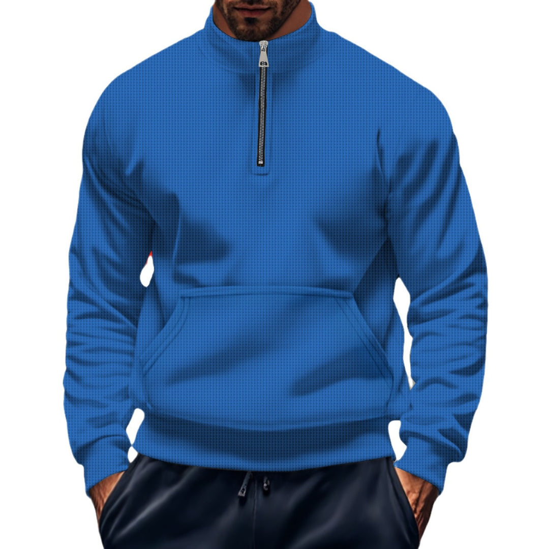 Herren stylischer Fleece-Pullover mit Reißverschluss und praktischen Taschen Echoarchiv