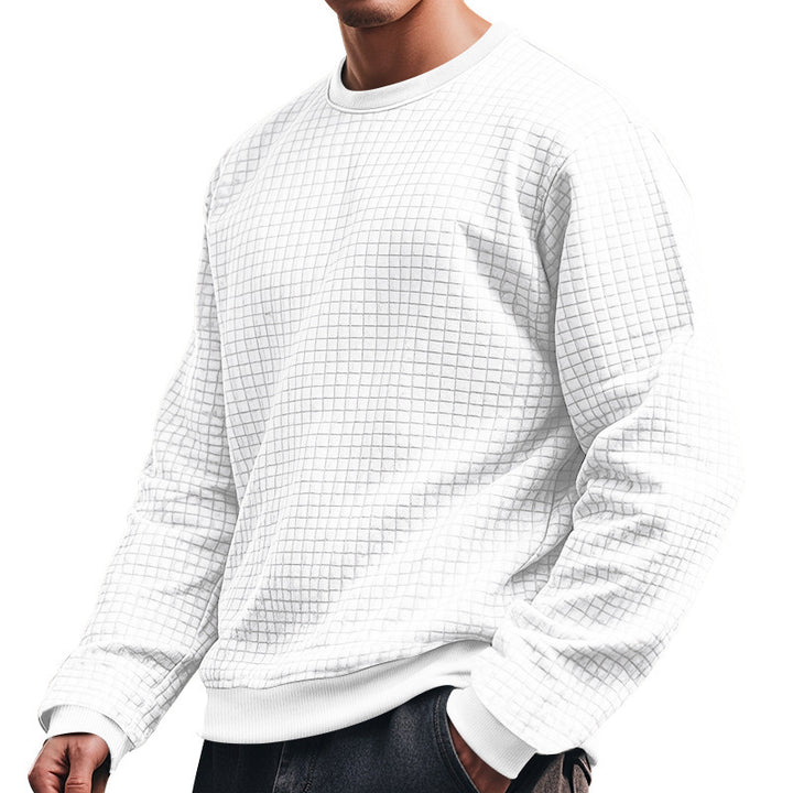 Herren Langarm-Sweatshirt mit strukturiertem Design und elastischen Bündchen Echoarchiv