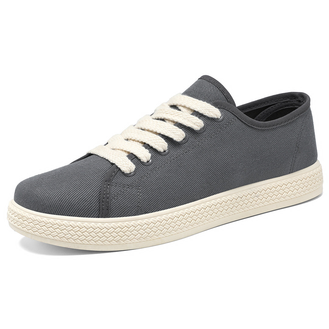 Damen nan Canvas-Sneaker mit geflochtener Plateau-Gummisohle, atmungsaktivem Textilfutter und extra breiten Baumwollsenkeln Echo Archiv