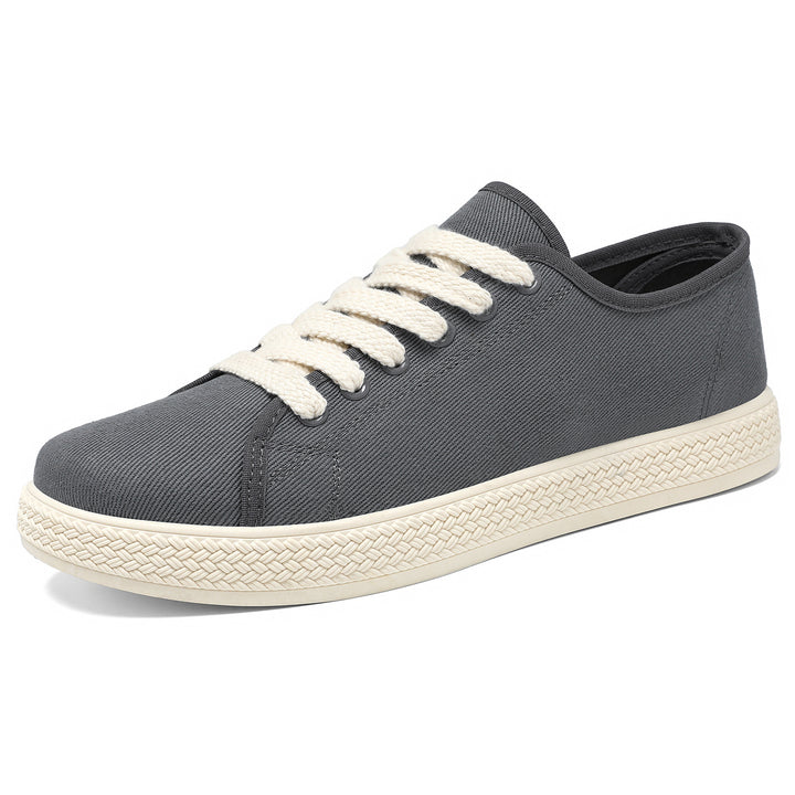 Damen nan Canvas-Sneaker mit geflochtener Plateau-Gummisohle, atmungsaktivem Textilfutter und extra breiten Baumwollsenkeln Echo Archiv