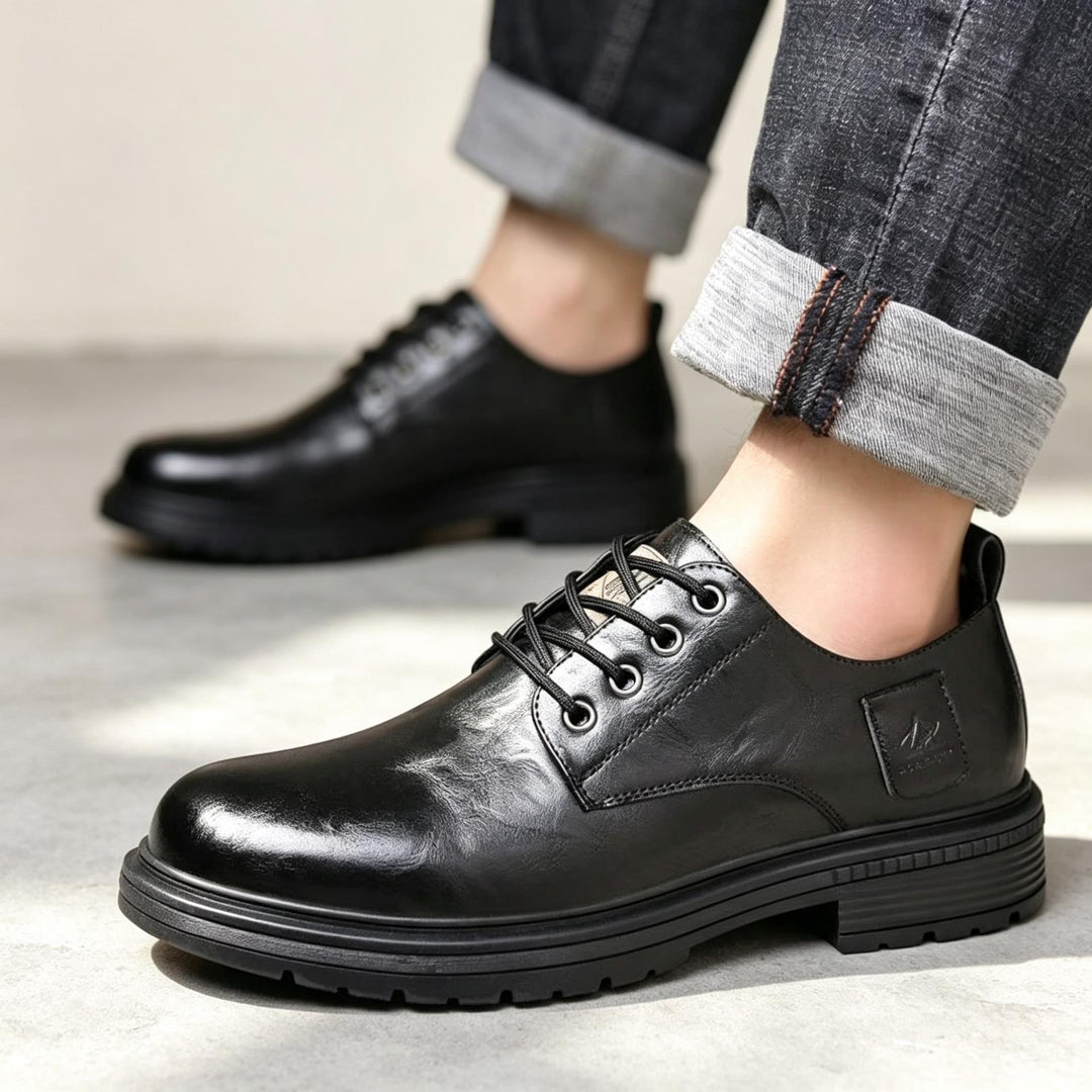 Herren Hochwertige Leder Schnürschuhe Echoarchiv