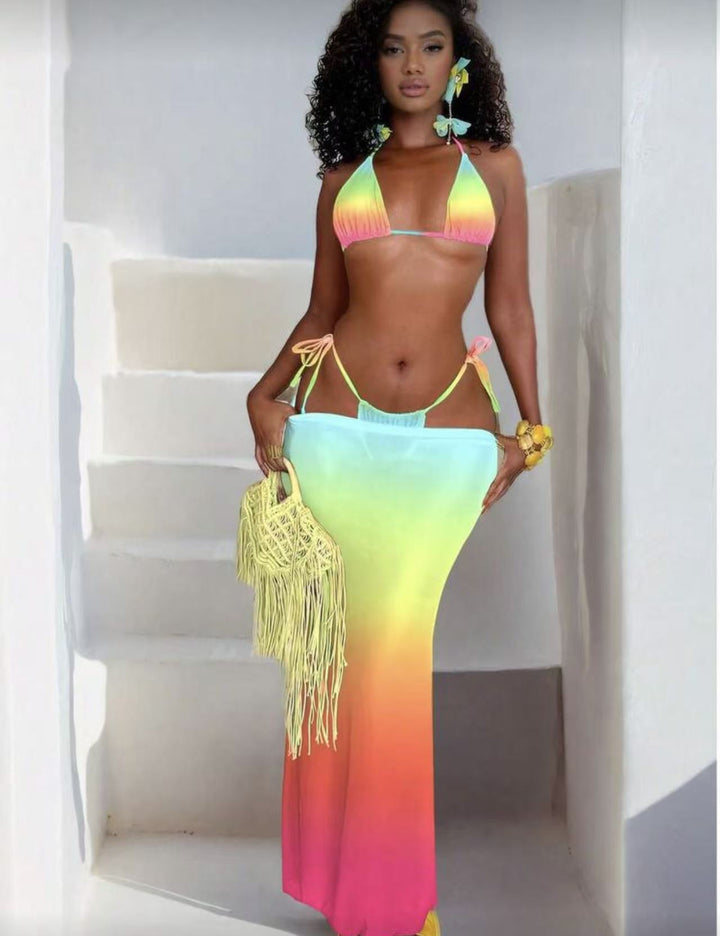 Damen Bandeau Bikini und Maxirock Set Echo Archiv