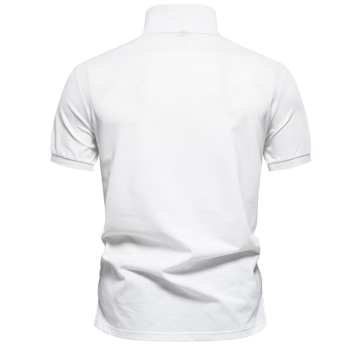 Herren Kurzarm Poloshirt mit floralen Mustern und modernen Designelementen Echoarchiv