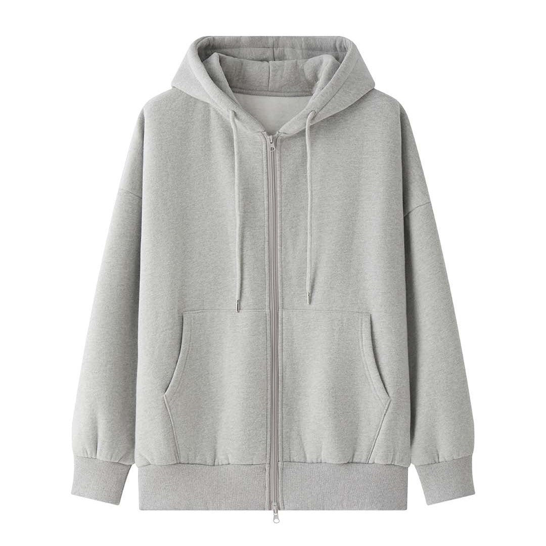 Damen Extraweites Kapuzen‑Sweatshirt mit Reißverschluss und weichem Fleecefutter Echoarchiv