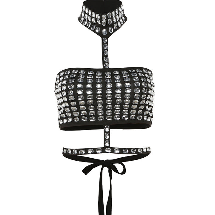 Damen Glitzer Bustier mit Strass-Verzierungen Echo Archiv