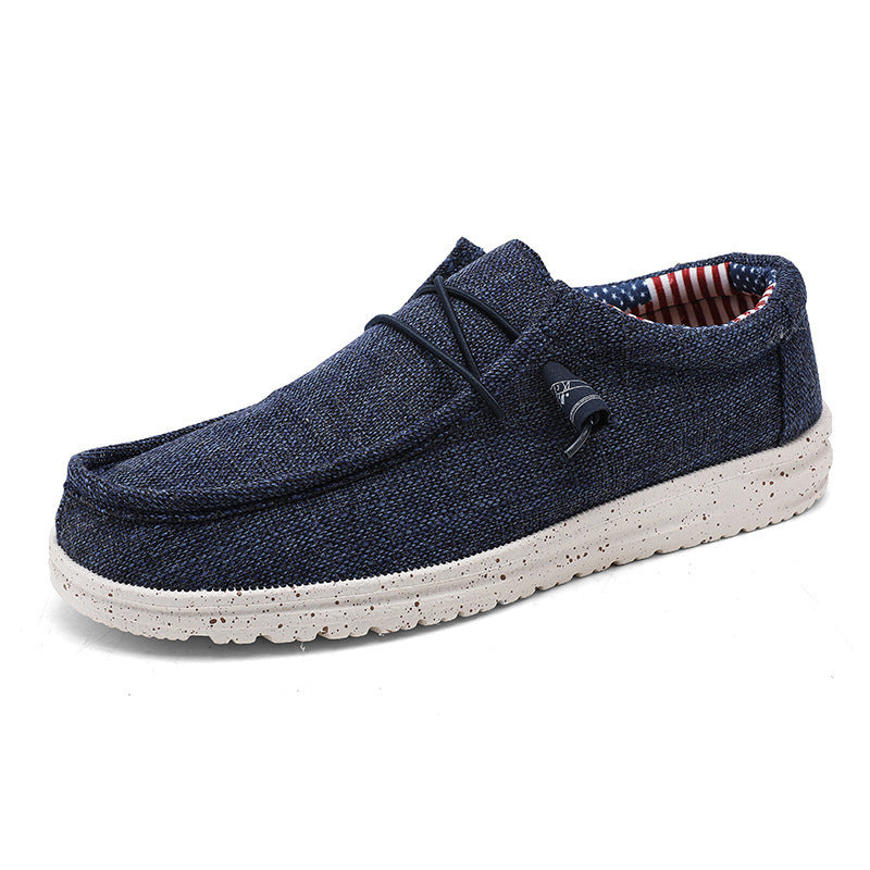Unisex nan melierter Strick-Mokassin-Slipper mit elastischem Kordelzug und gedämpfter EVA-Laufsohle Echo Archiv