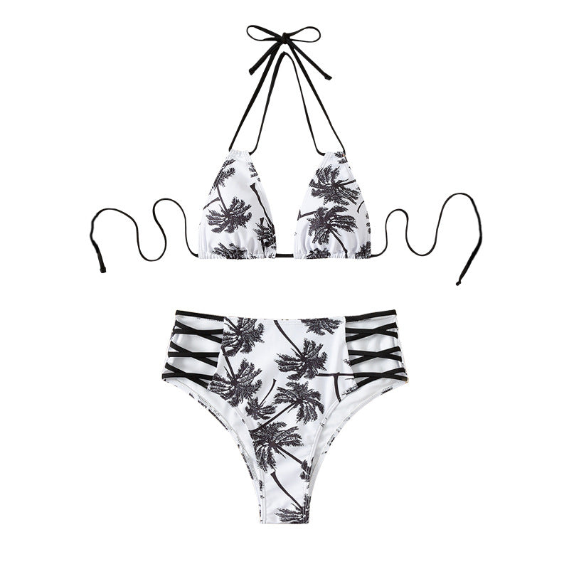 Damen Hochtaillierter Bikini mit trendigen Schnürdetails Echo Archiv