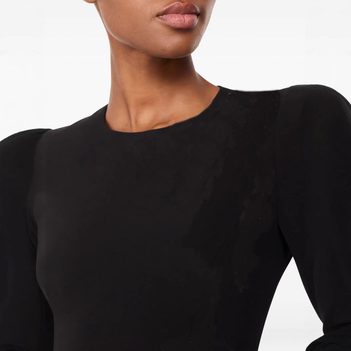 Damen Schlankes Abendkleid mit Cape-Ärmeln und tailliertem Schnitt Echoarchiv