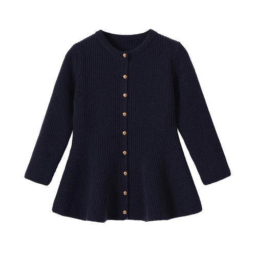 Damen Strickjacke mit tailliertem, ausgestelltem Saum und Zierknopfleiste Echo Archiv