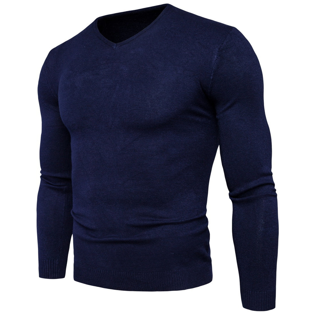 Herren feiner V-Ausschnitt Pullover aus hochwertiger Baumwolle Echoarchiv