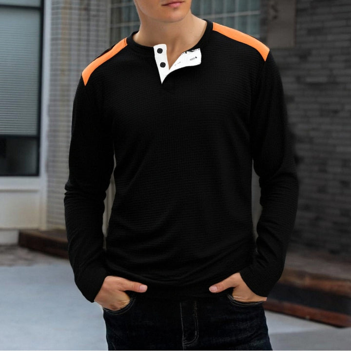 Herren Langarmshirt mit einzigartigem Strukturdesign Echoarchiv