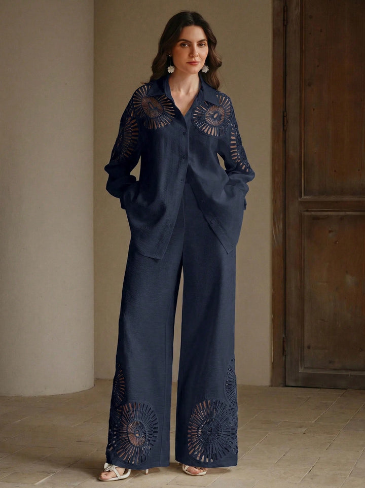 Damen Elegante Blusen und Hosen Kombination Echo Archiv