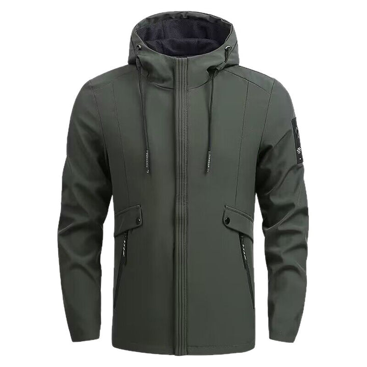 Herren Wasserdichte Softshelljacke mit Kapuze, winddicht und atmungsaktiv Echoarchiv