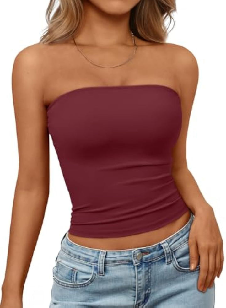 Damen Bandeau-Oberteil aus elastischem Material mit figurbetontem Schnitt Echo Archiv