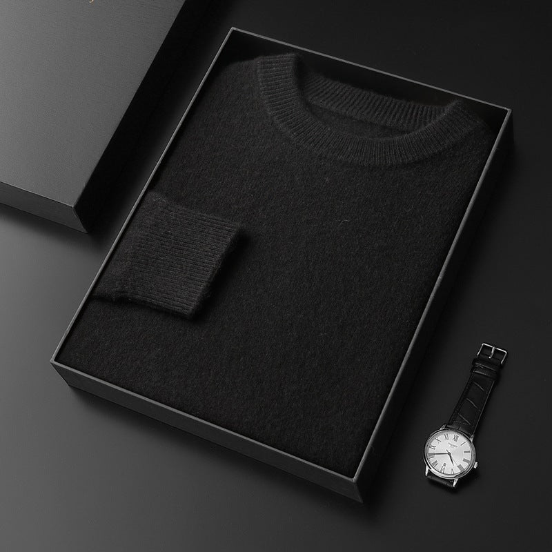 Herren Rundhals-Pullover im Kaschmir‑Look mit extraweichem Flor und Geschenkbox Echoarchiv