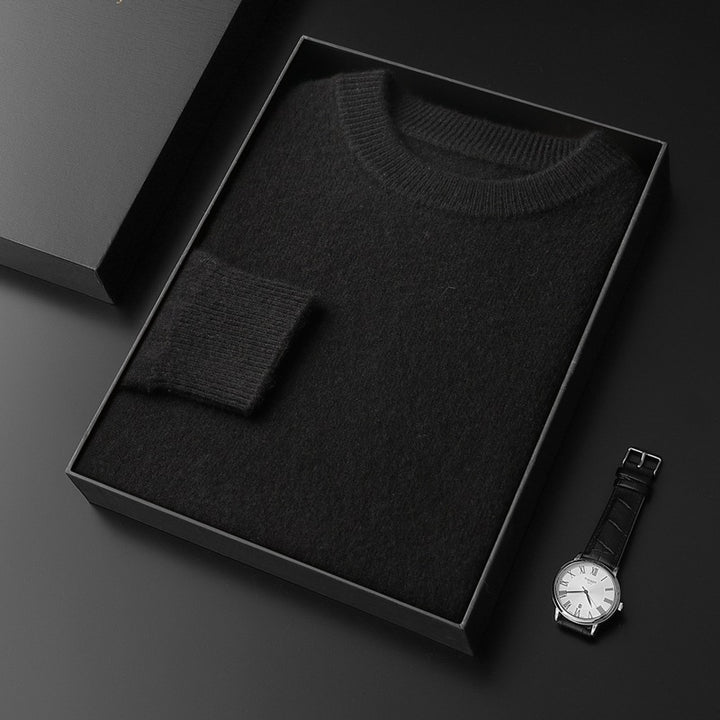 Herren Rundhals-Pullover im Kaschmir‑Look mit extraweichem Flor und Geschenkbox Echoarchiv