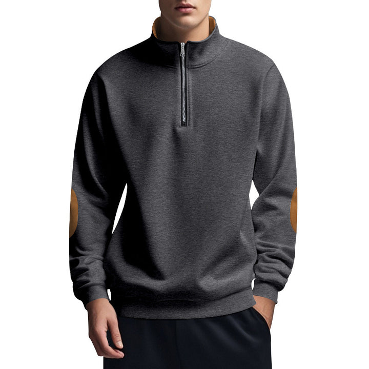 Herren sportlicher Pullover mit Stehkragen und Reißverschluss Echoarchiv