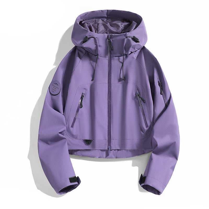 Damen Sportliche Outdoor-Jacke mit verstellbarem Kapuzenzug – Célinea